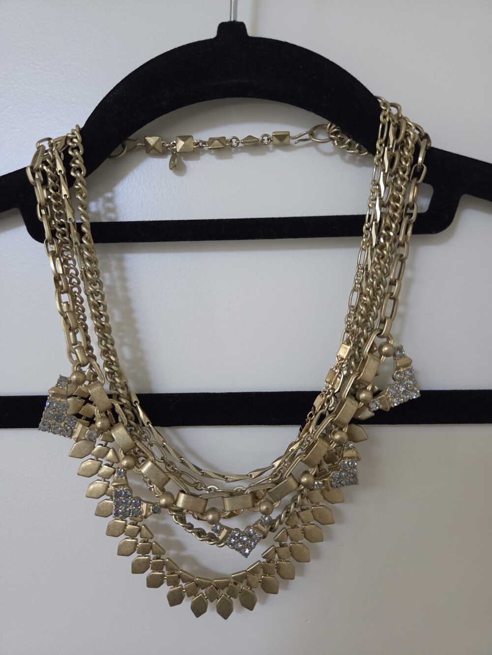 Stella & Dot Sutton Statement Necklace - Gold & Crystal (5-in-1 Versatile)